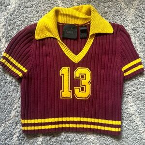 Puma By Rihanna Knit Letterman Crop Top
